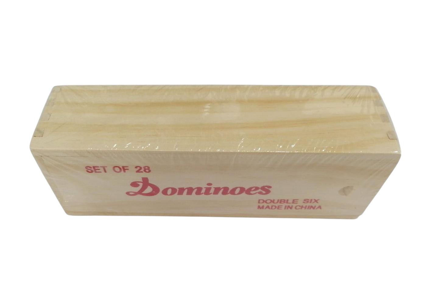 Dominó Color Marfil 28 Piezas Base Dorada Con Caja De Madera