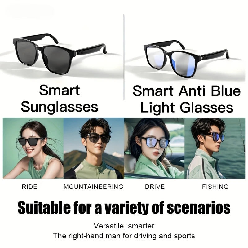 Nuevas gafas inteligentes con Bluetooth, auriculares manos libres para música, parlantes y altavoz, gafas de sol de moda, gafas de sol