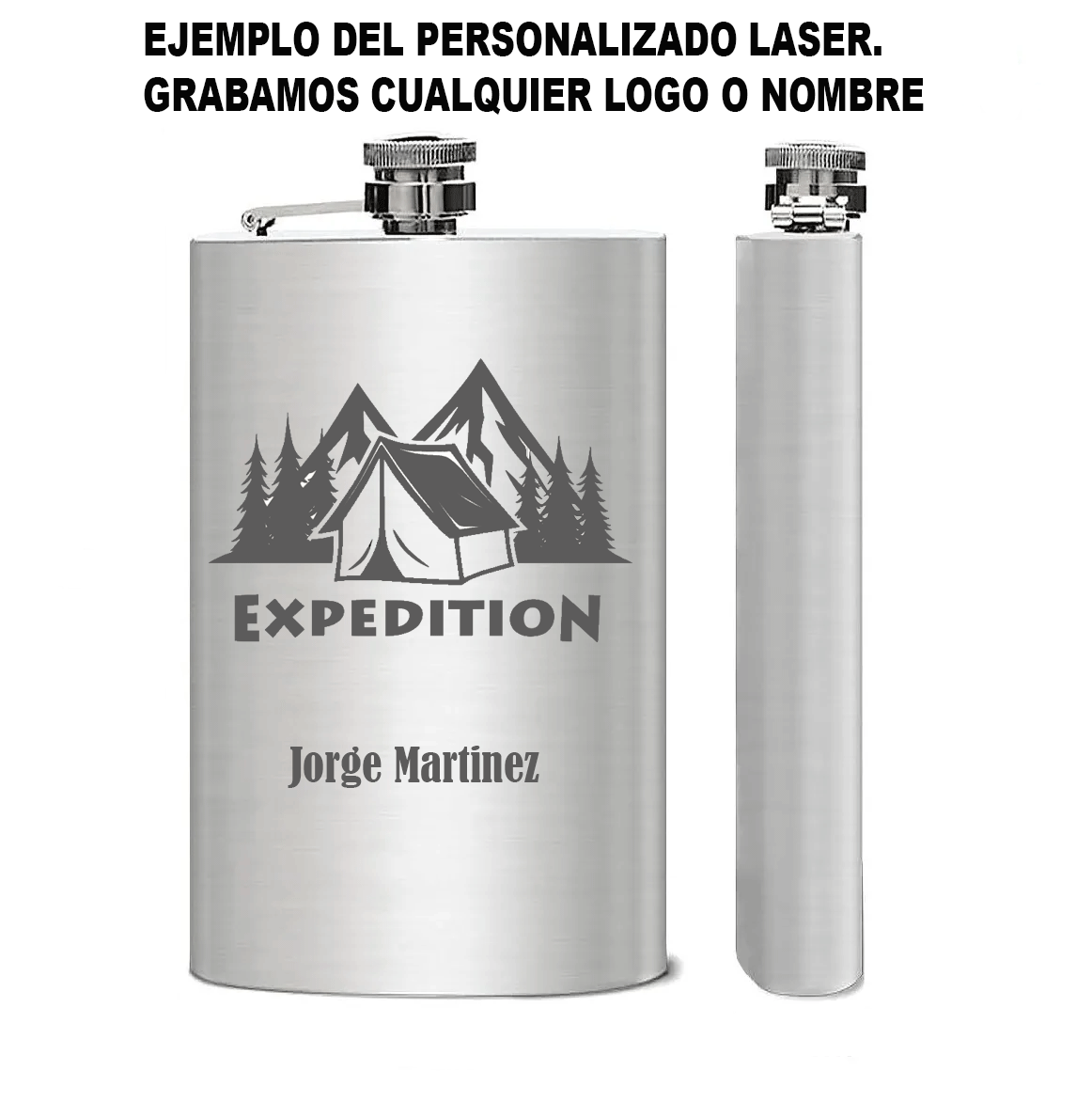 Licorera Anfora 9oz Bolsillo Acero Inoxidable Personalizada