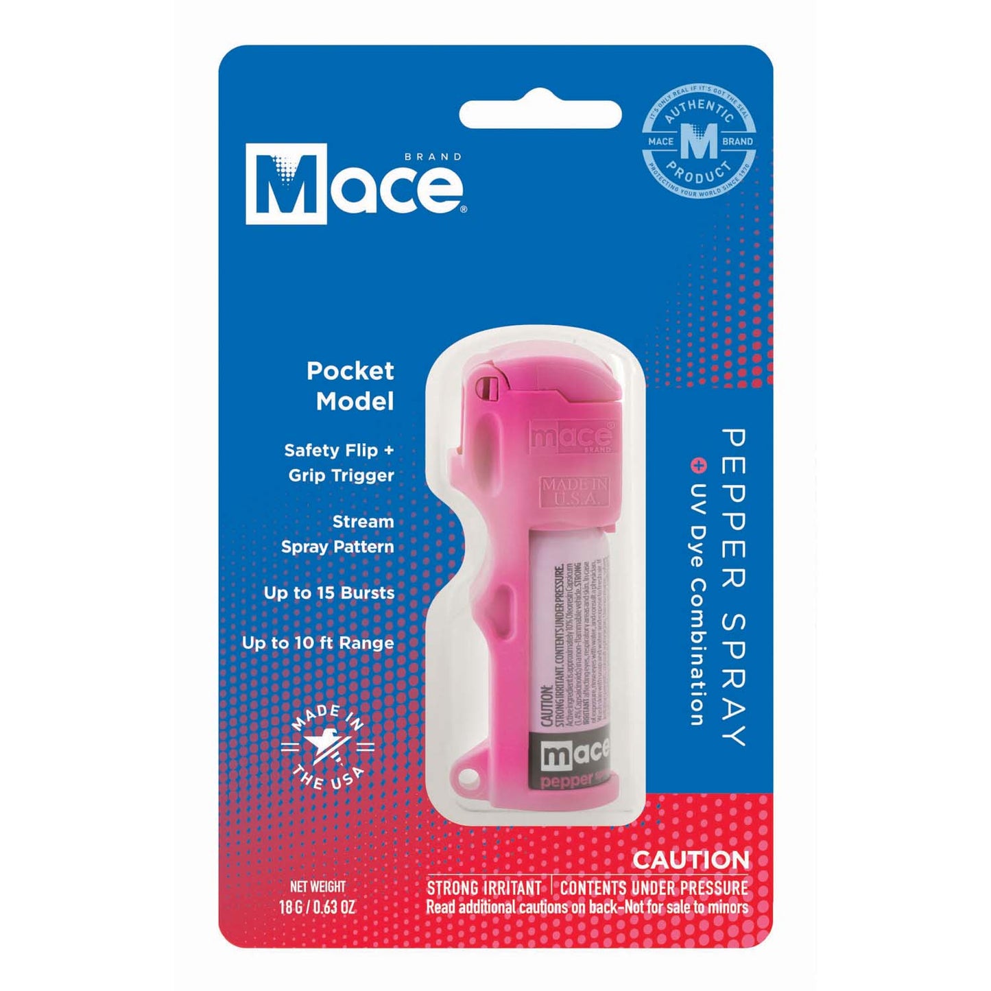 Spray De Pimienta Bolsillo Tinte Uv Mace 80740 Rosa Intenso