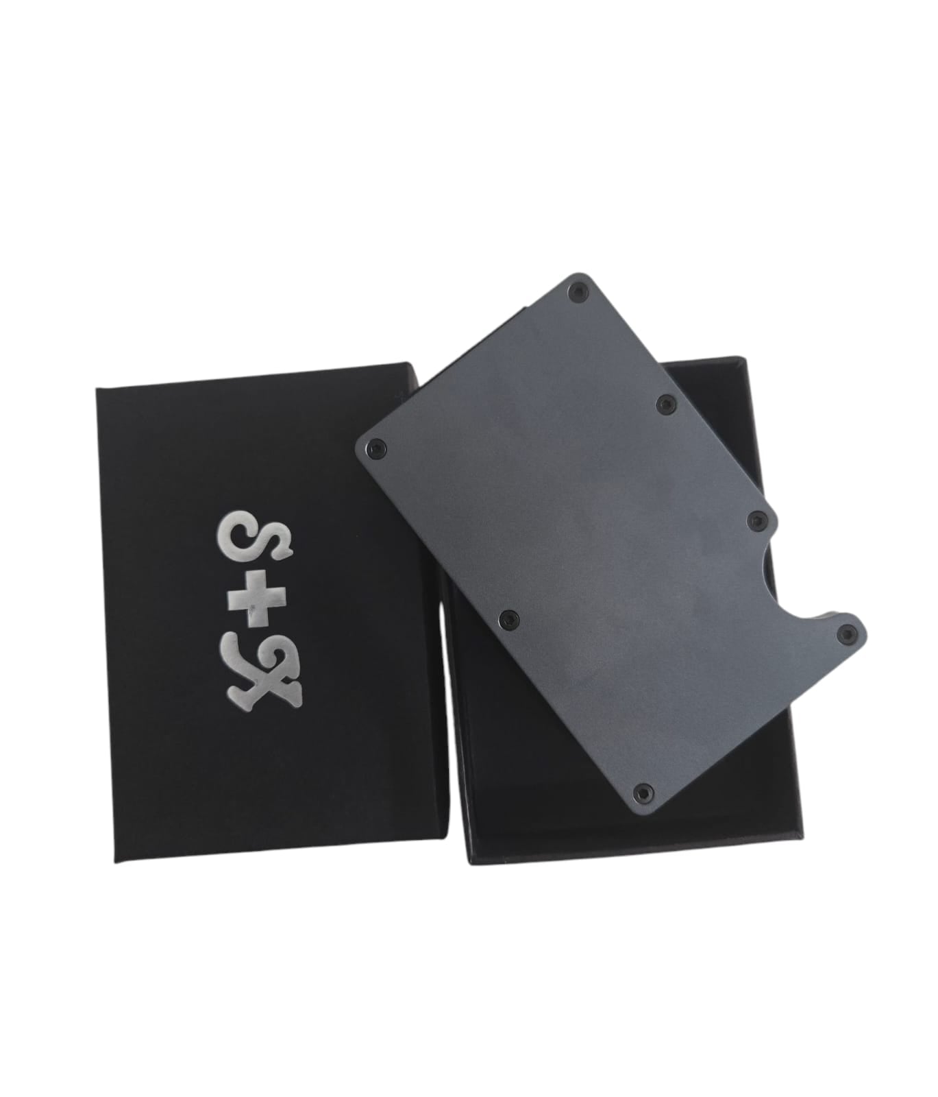 Money Clip S + X Para Tarjetas Y Billetes De Alta Calidad Con Personalizado Laser - Gris Oscuro