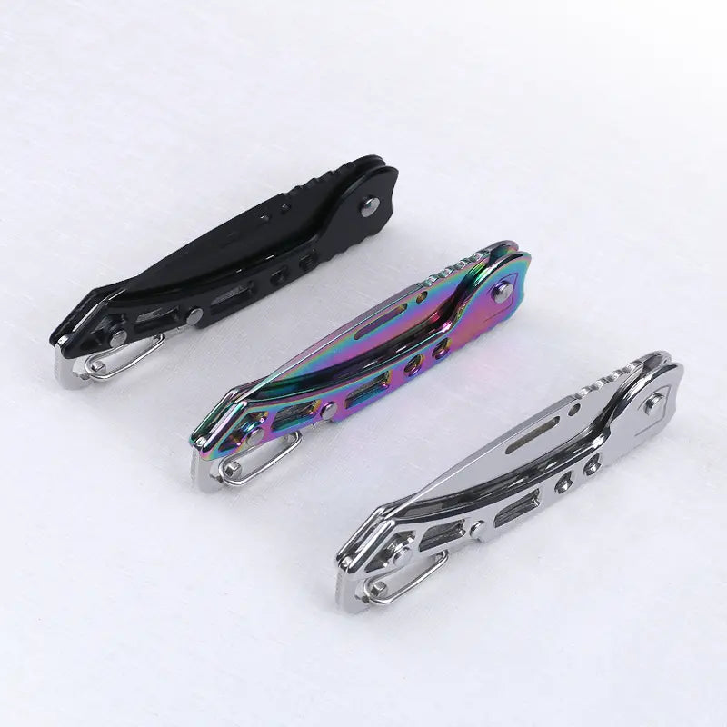 Elegante Navaja Marca S+x Plegable De Acero Inoxidable - Negra