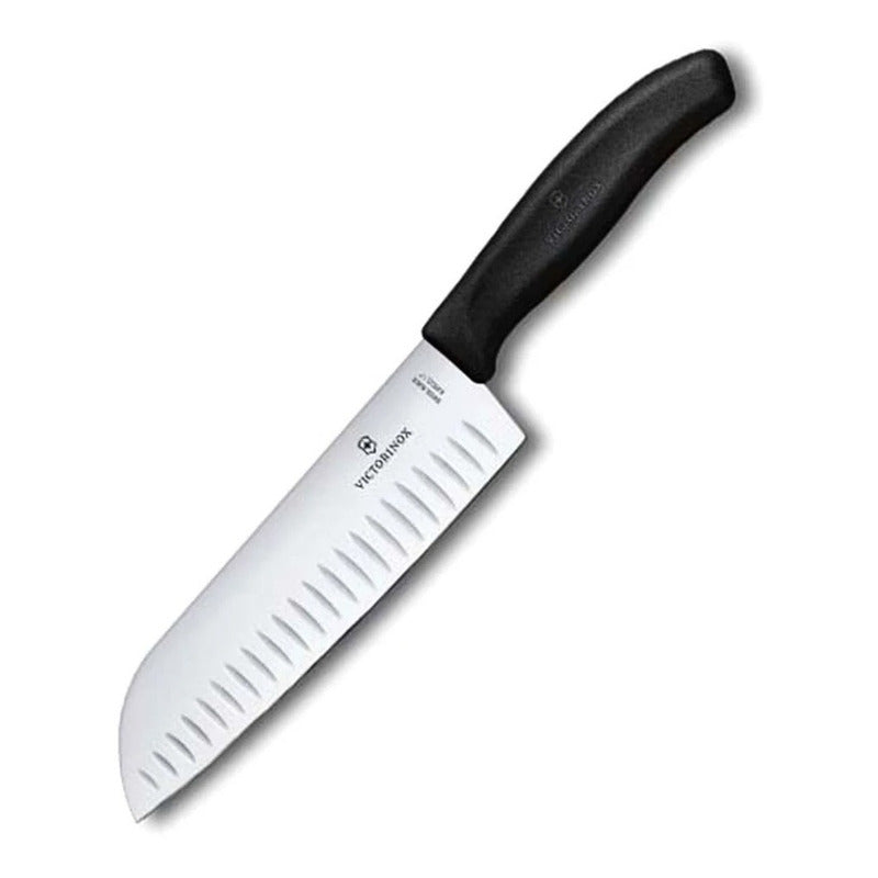 Cuchillo Cocina Filetero Santoku Troquelado, Mango Nylon