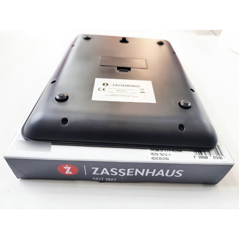 Zassenhaus Bascula Digital Gran Calidad Pesa Desd 1g A 5000g Color Negro