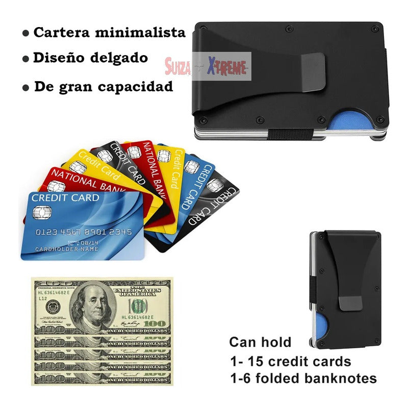 Cartera Money Clip Tarjetero Metal Billetera Y Desarmador
