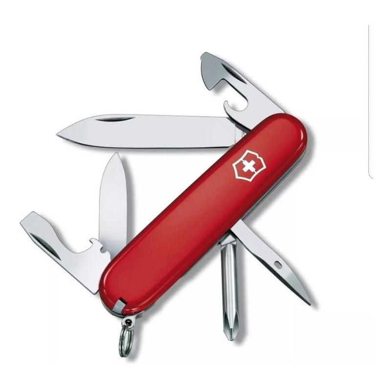 Kit de Navaja Victorinox Swiss Army Tinker Con Funda, Cordón y minichaira