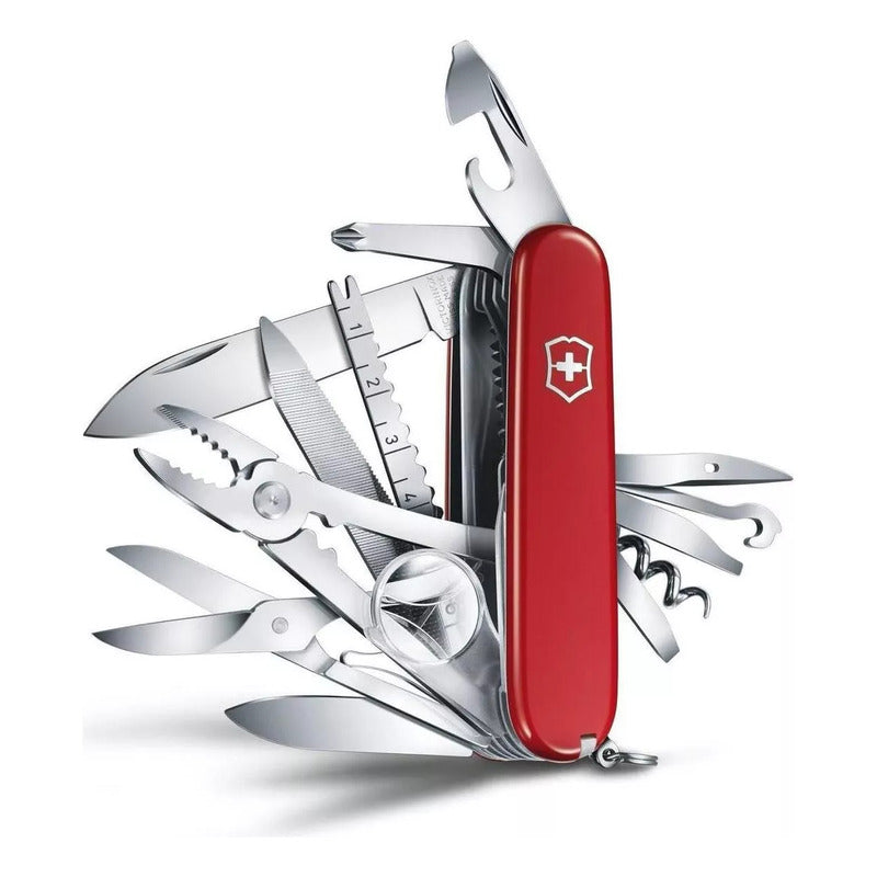 Navaja Swisschamp Victorinox+funda Nylon+minichaira+cordon+e