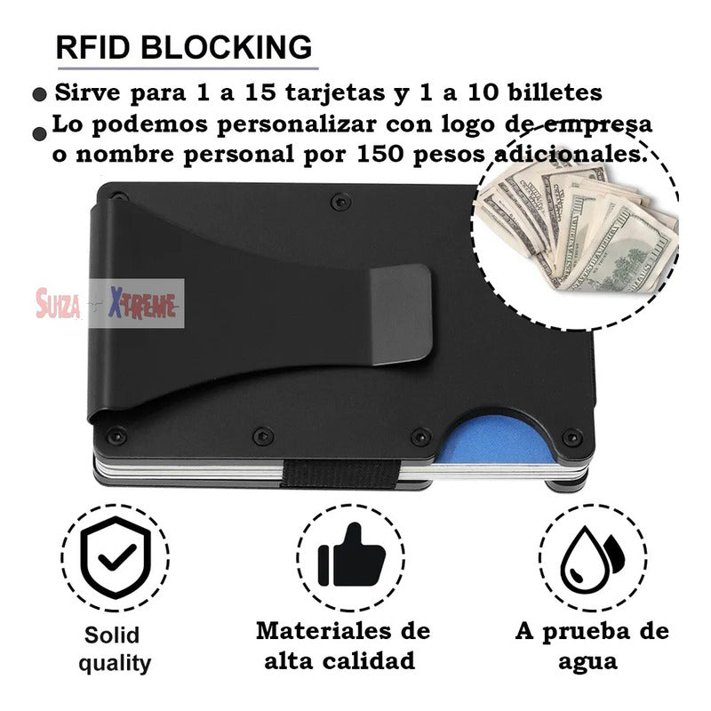 Cartera Money Clip Tarjetero Metal Billetera Y Desarmador