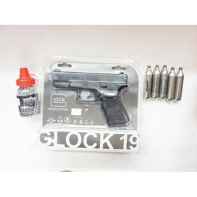 Pistola Umarex Glock 19 Gen.3 Cal.177(4.5) Combo Msi 1500 Mu