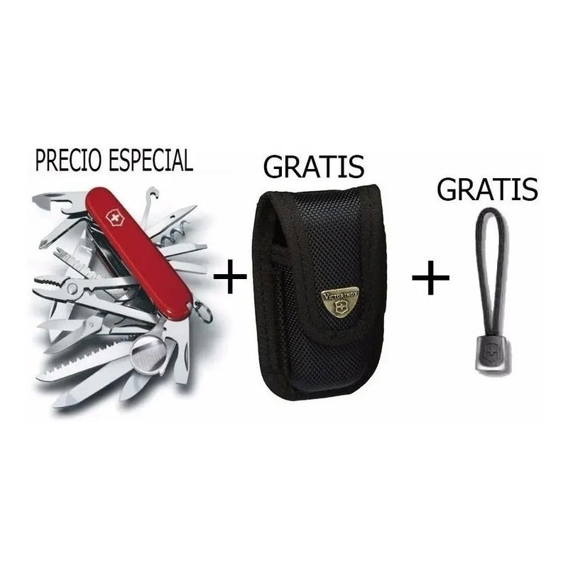 Navaja Swisschamp Victorinox+funda Nylon +cordonvx