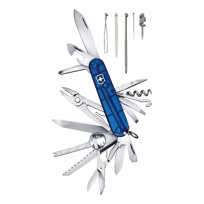 Navaja Suiza Victorinox Swisschamp 33 Usos Multiusos Color Azul Transparente