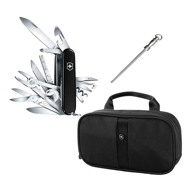 Navaja Swisschamp Negra+ Neceser+ Minichaira Todo Victorinox