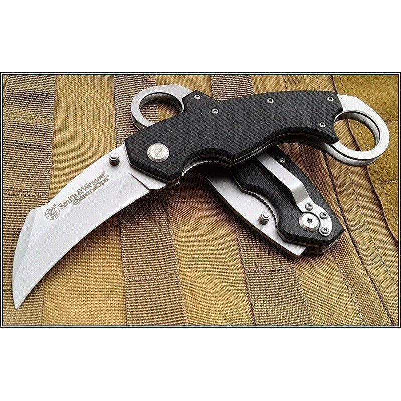 Navaja Karambit Cclip Smith&wesson Color Negra