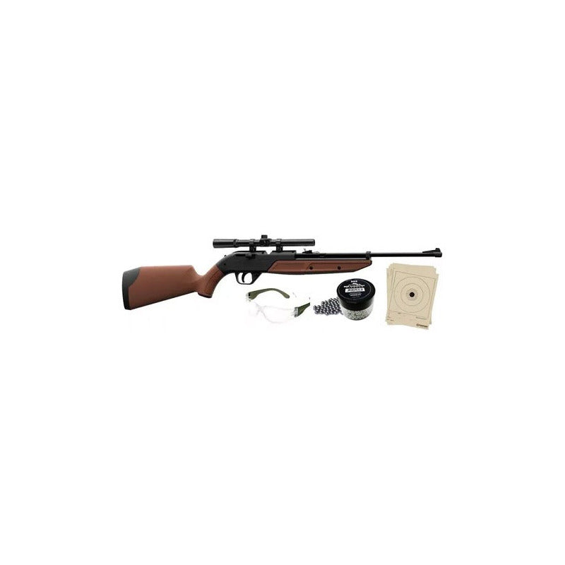Rifle Bombeo Crosman Kit Incluye Mira 4x20, Municiones y Anteojos