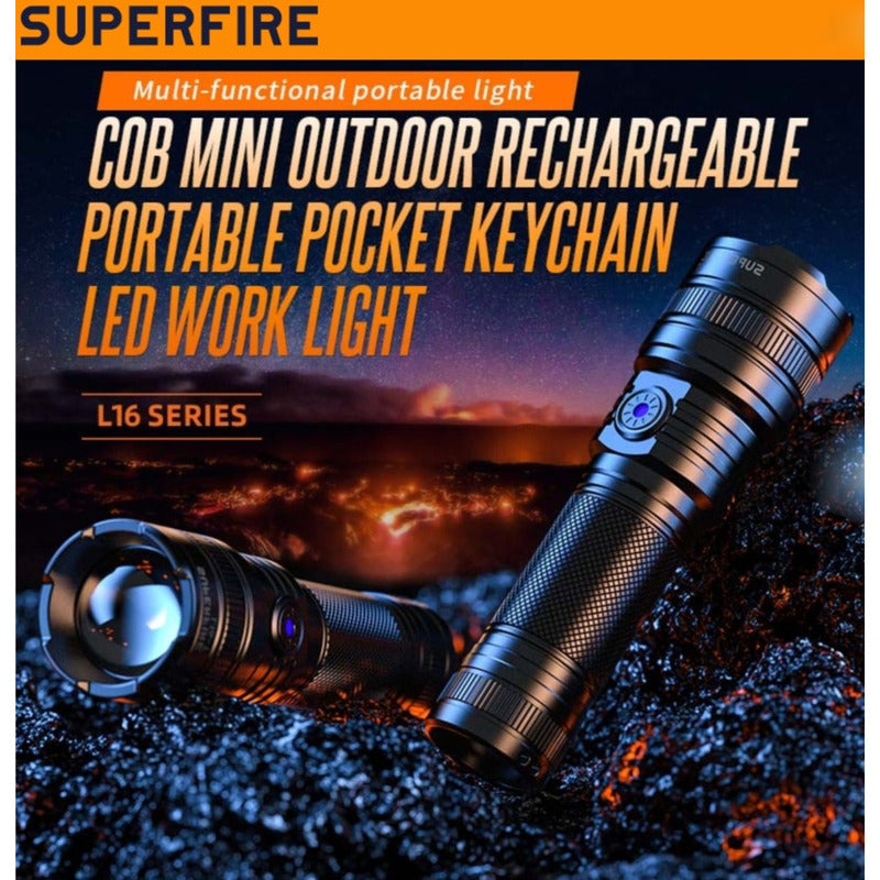 Linterna S+x Superfire Recargable Usb 4 Modos 3000mah L16-x