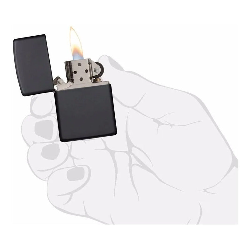 Zippo Original Negro Matte Personalizado Con Logo O Leyenda