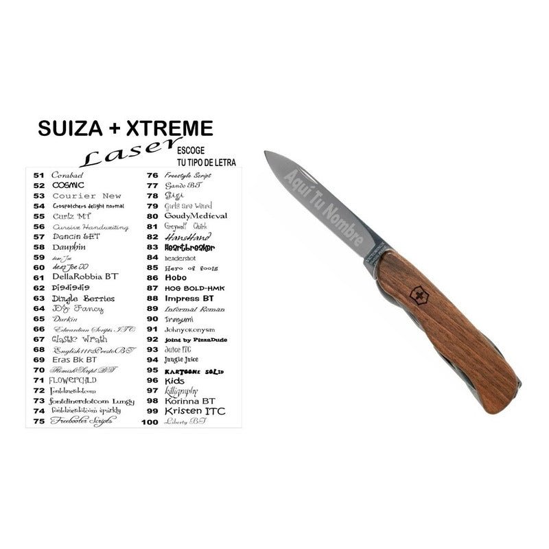 Victorinox Navaja Forester Wood, 10 Usos, Personalizada