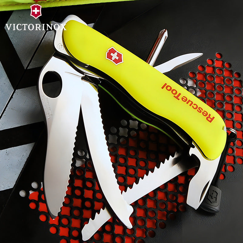 Herramienta De Rescate Victorinox, Color Amarillo, Multiherramienta, 13 Funciones