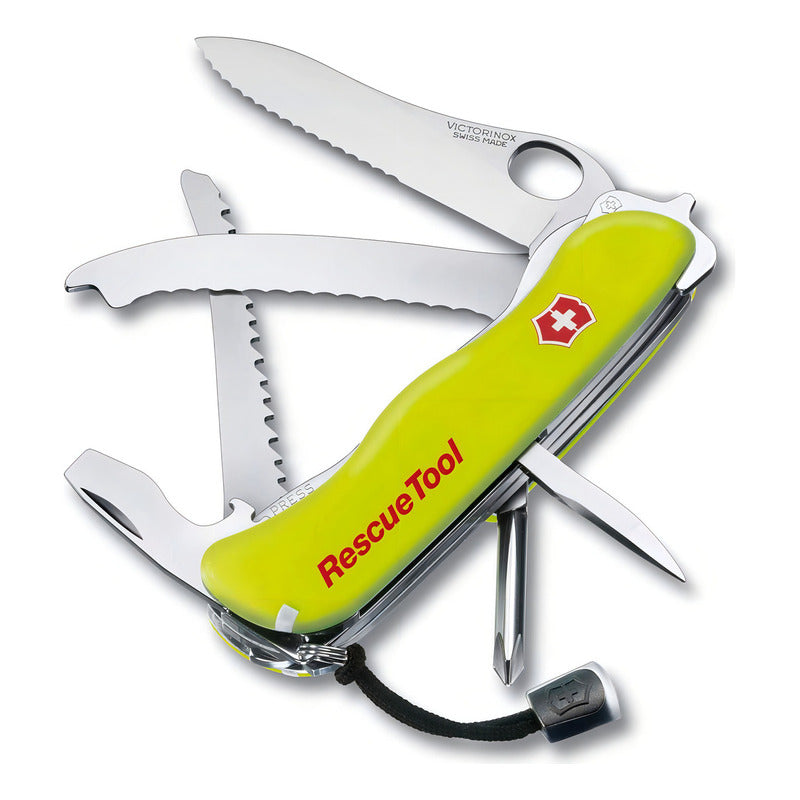 Herramienta De Rescate Victorinox, Color Amarillo, Multiherramienta, 13 Funciones
