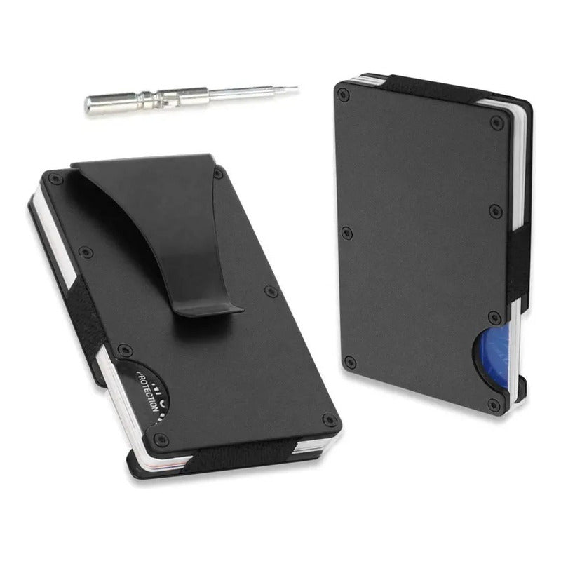 Cartera Money Clip Tarjetero Metal Billetera Y Desarmador