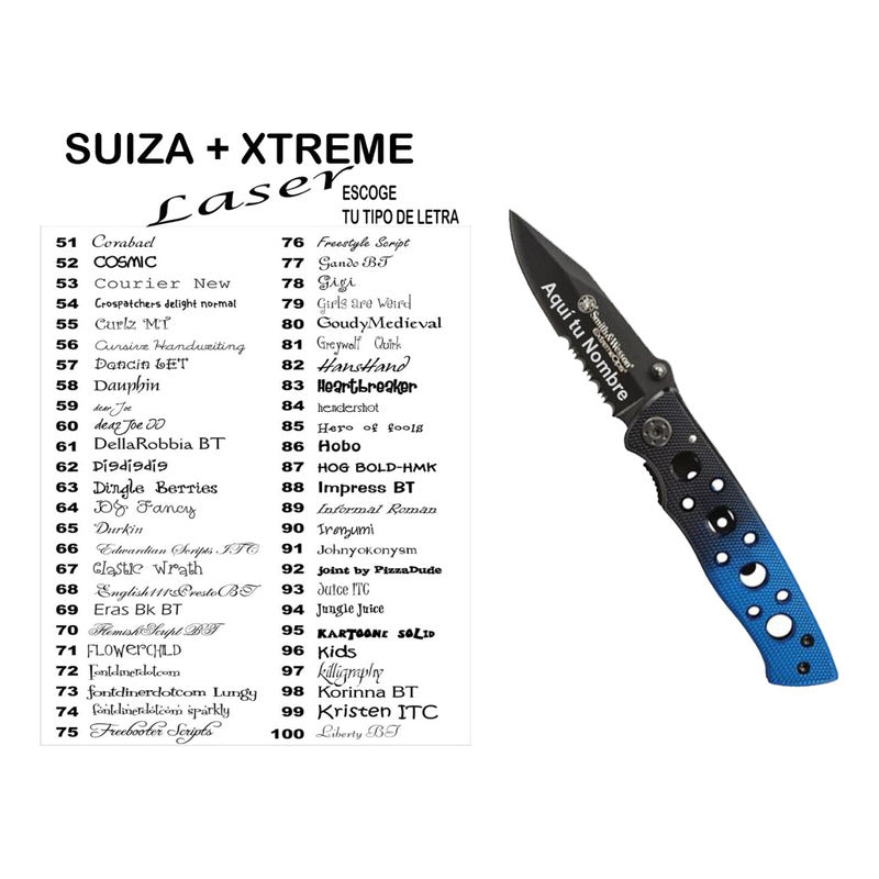 Navaja Smith & Wesson® Extreme Ops Con Tu Nombre Con Laser