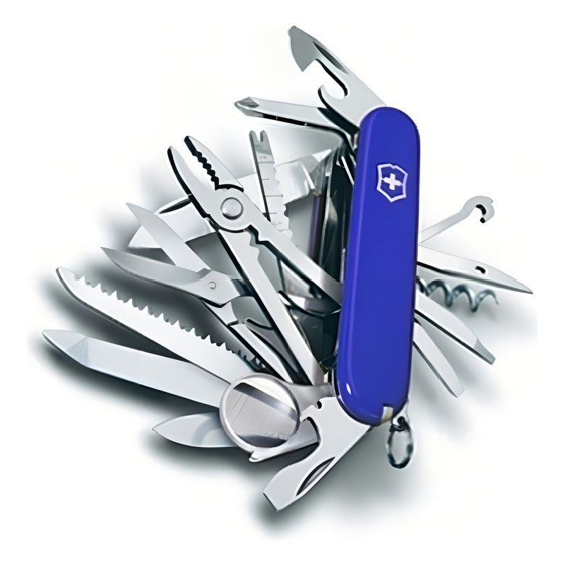 Navaja Suiza Victorinox Swisschamp 33 Usos Multiusos Color Azul Transparente