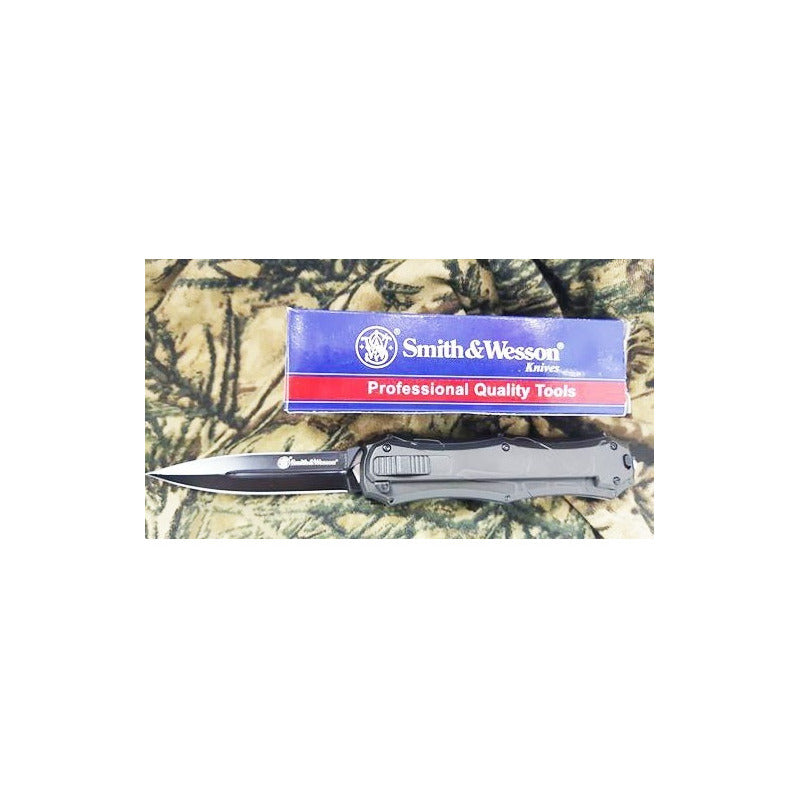 Navaja Smith & Wesson Autom Tactica 2 Filos Sale Por Delante