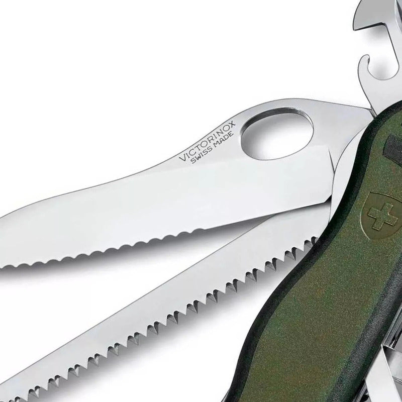 Victorinox Navaja Soldado Suizo 08 Verde 10 Usos Con Funda Y Cordon
