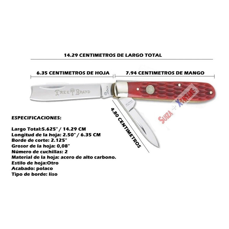 Navaja Boker Del Arbolito Original Roja Razor Jack Red