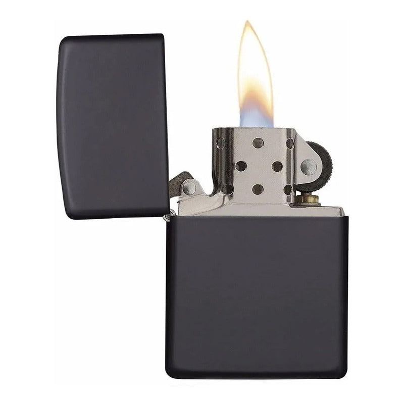 Zippo Original Negro Matte Personalizado Con Logo O Leyenda