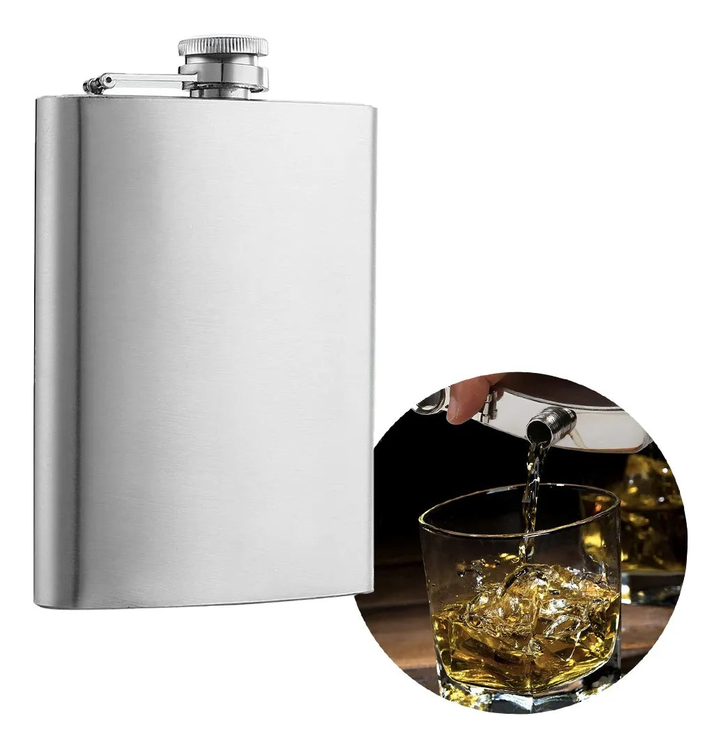 Licorera Anfora 9oz Bolsillo Acero Inoxidable Personalizada