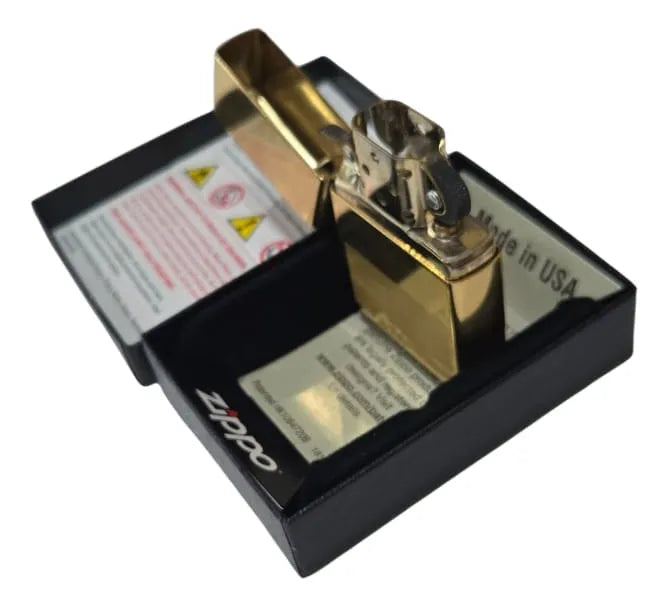 Encendedor Zippo Original En Oferta Por Errores De Grabado - Dorado Espejo