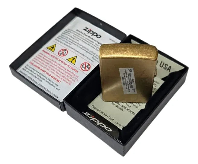 Encendedor Zippo Original En Oferta Por Errores De Grabado - Dorado Vintage