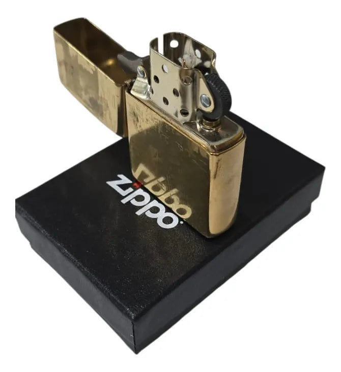 Encendedor Zippo Original En Oferta Por Errores De Grabado - Dorado Espejo