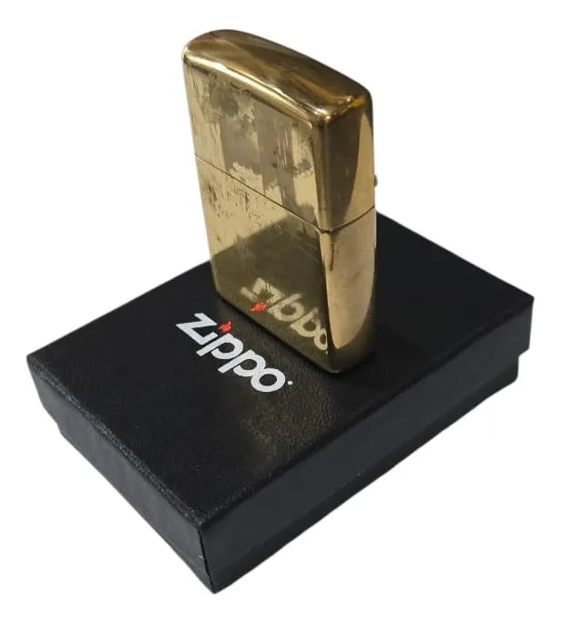 Encendedor Zippo Original En Oferta Por Errores De Grabado - Dorado Espejo