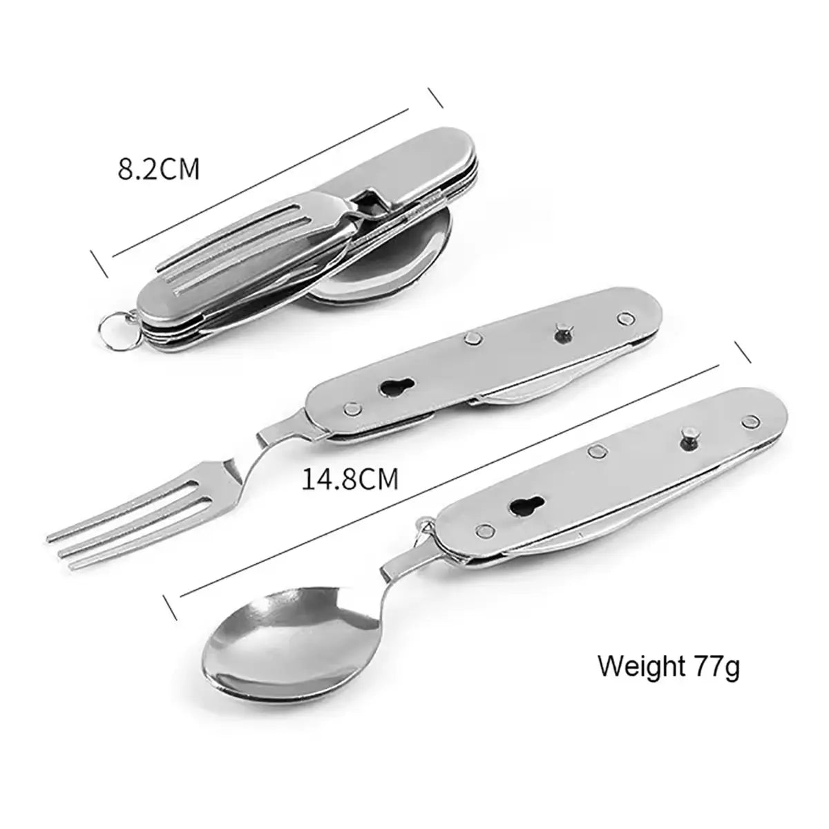 Set De Cubiertos Plegables S+X Campismo Viaje Navaja Multiuso Con Grabado Personalizado con Laser