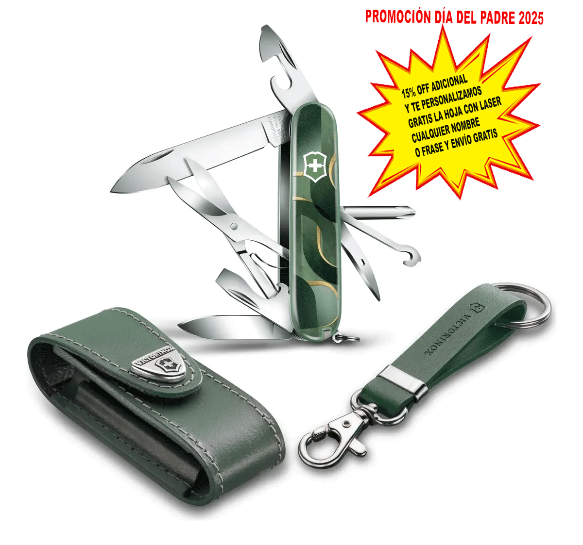 Victorinox Navaja Super Tinker Jade, Día Del Padre 2025 - Verde Musgo
