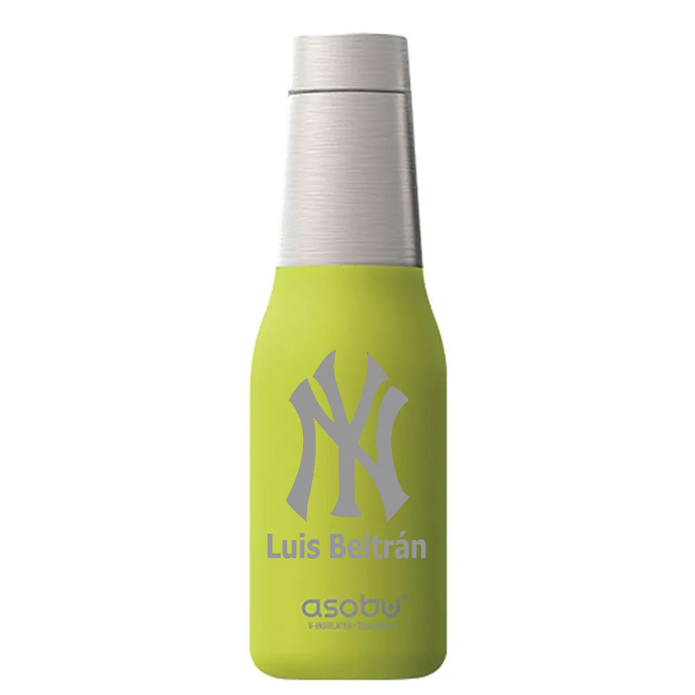 Termo Botella Asobu 600 Ml Travel Bottle A Prueba De Fugas Con Personalizado Laser - Lime