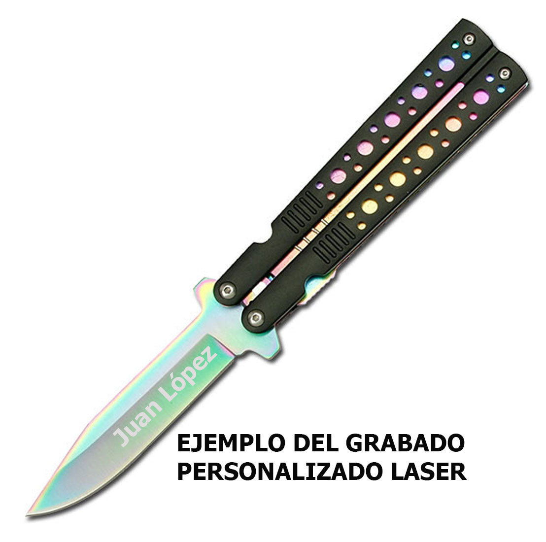 Navaja Asistida Por Resorte -tac-force Con Grabado Laser en la Hoja
