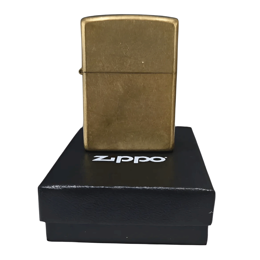 Encendedor Zippo Original En Oferta Por Errores De Grabado - Dorado Vintage