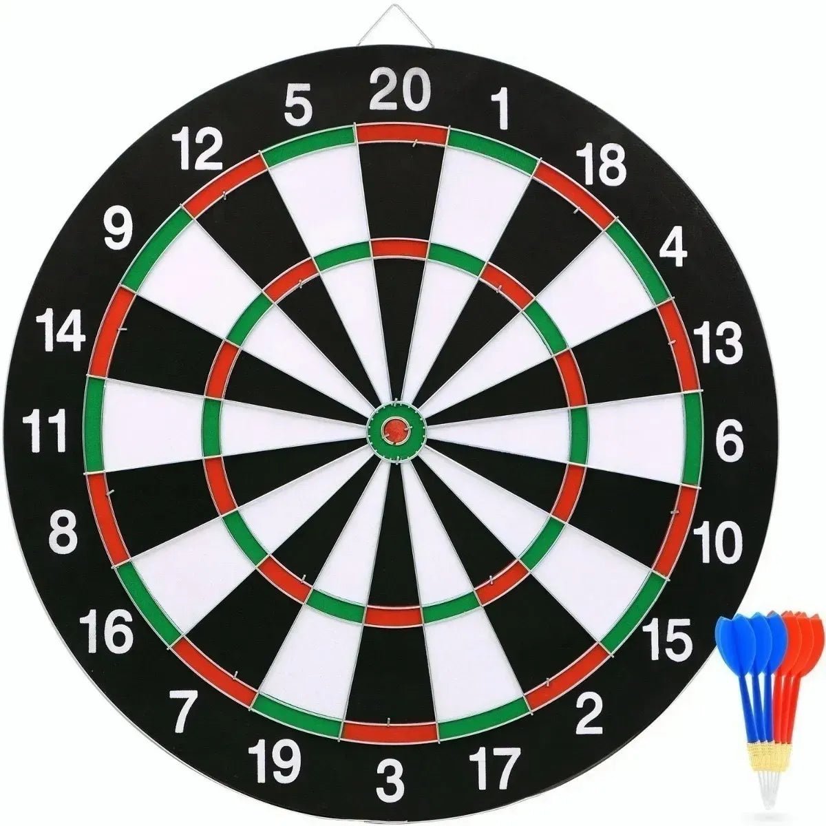 Dardera DeTiro Al Blanco Diana 6 Dardos Doble Cara 17 de Pulgadas - SUIZA + XTREME