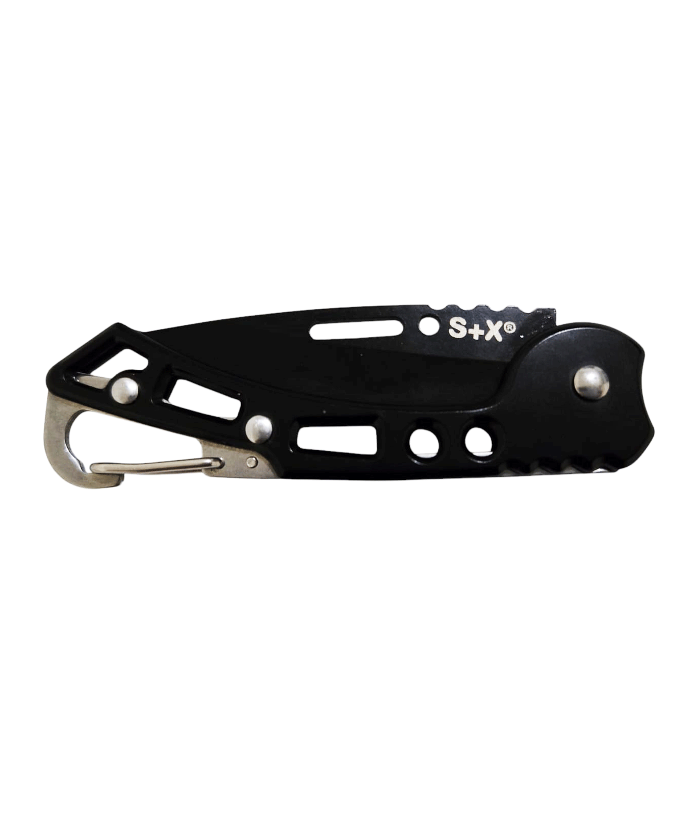 Elegante Navaja Marca S+x Plegable De Acero Inoxidable - Negra