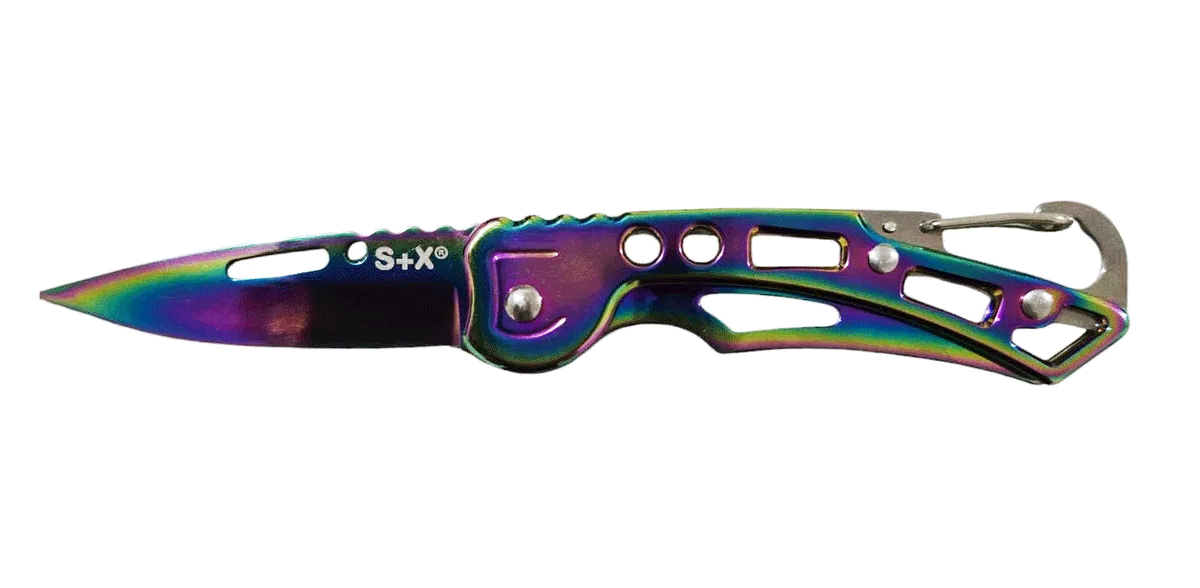 Elegante Navaja Marca S+x Plegable De Acero Inoxidable - Tornasol