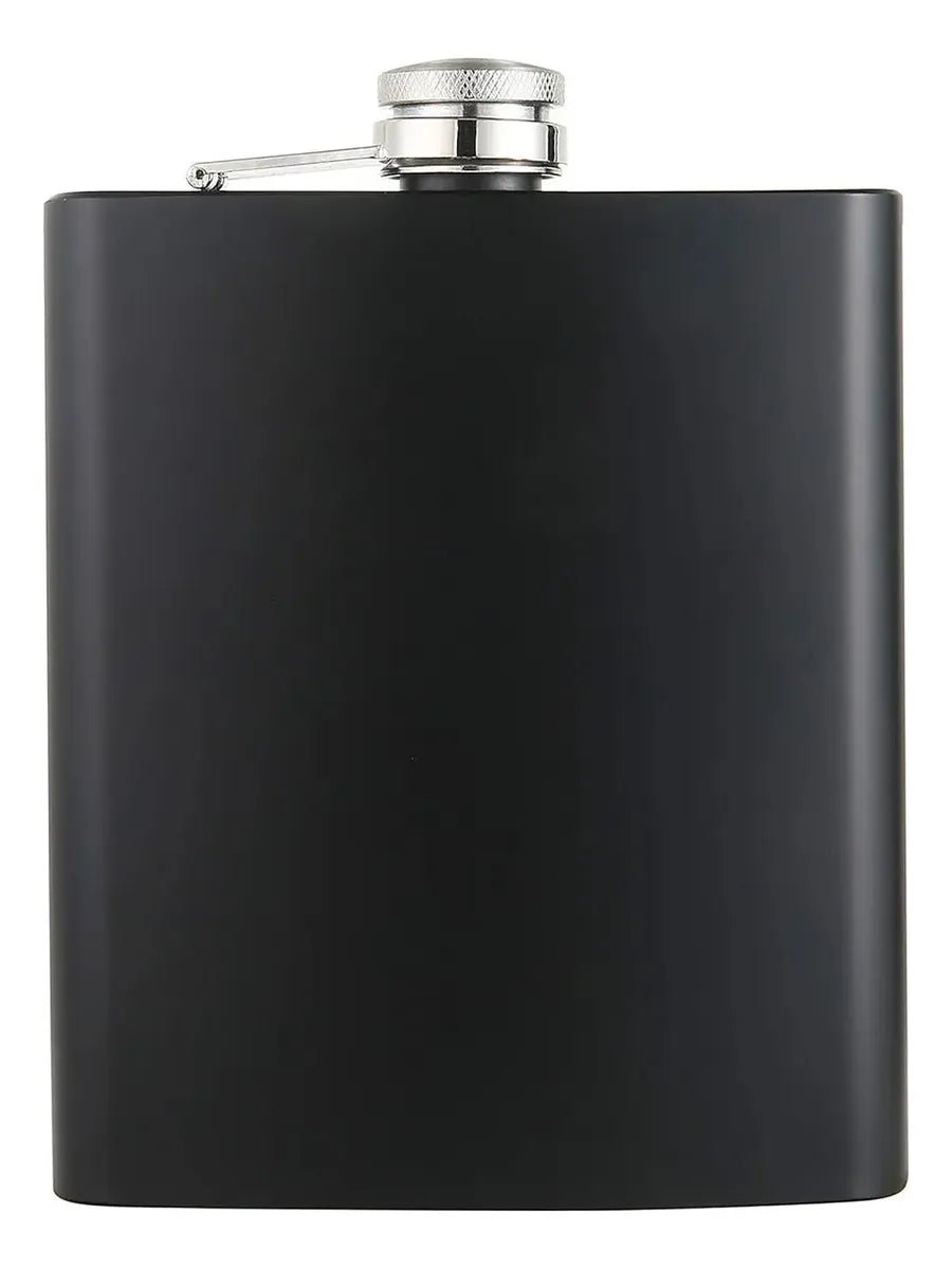 Licorera Anfora 7oz Bolsillo Acero Inoxidable Personalizada - Negra - SUIZA + XTREME
