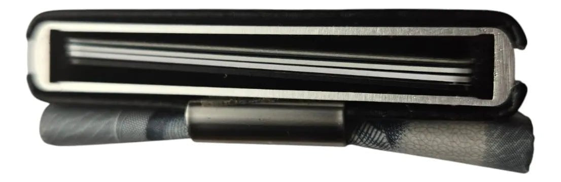 Money Clip Tarjetero Ejecutivo, Muy Elegante Marca S+x - Gris oscuro - SUIZA + XTREME
