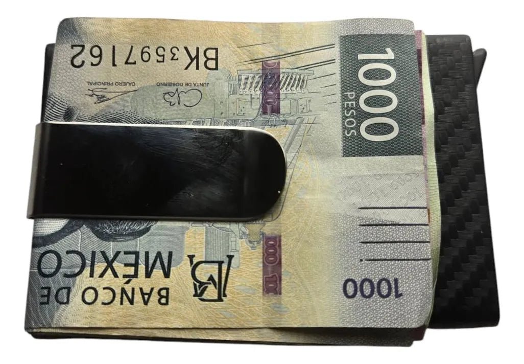 Money Clip Tarjetero Ejecutivo, Muy Elegante Marca S+x - Gris oscuro - SUIZA + XTREME