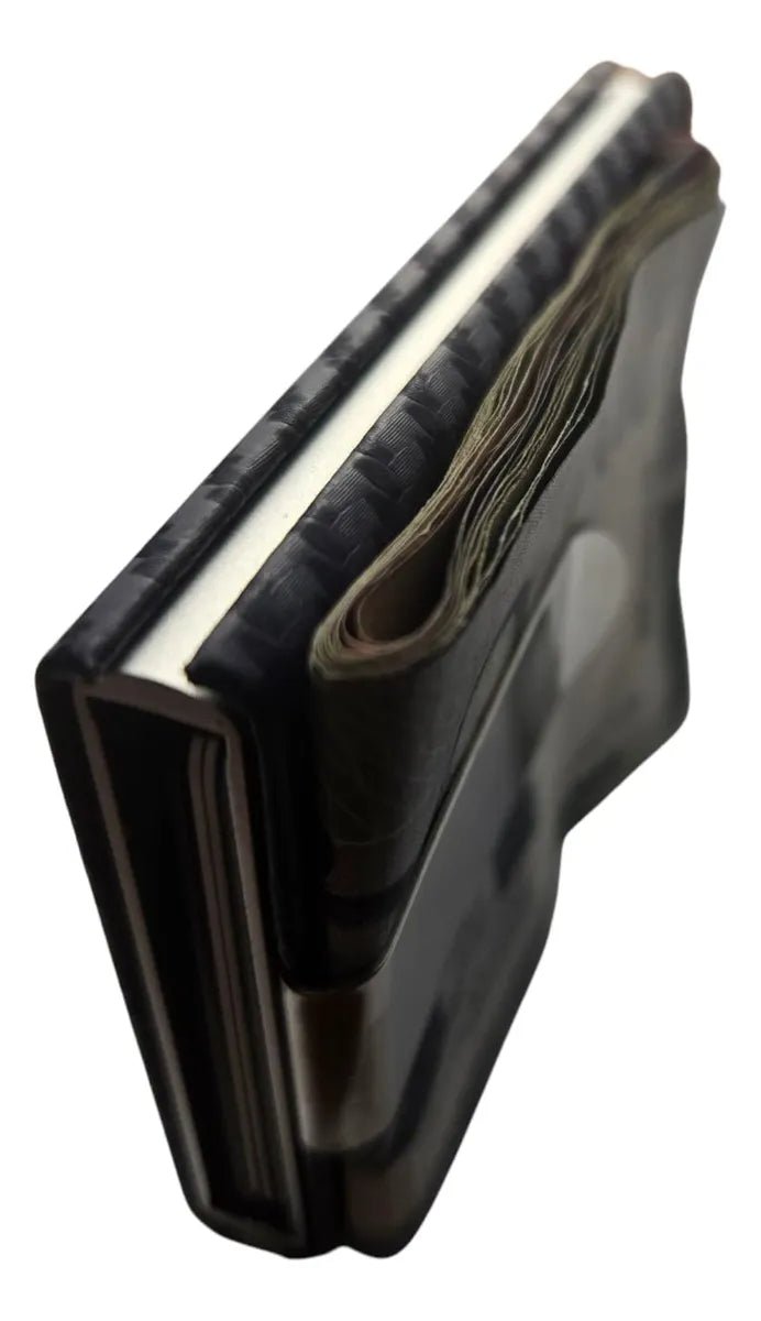 Money Clip Tarjetero Ejecutivo, Muy Elegante Marca S+x - Gris oscuro - SUIZA + XTREME