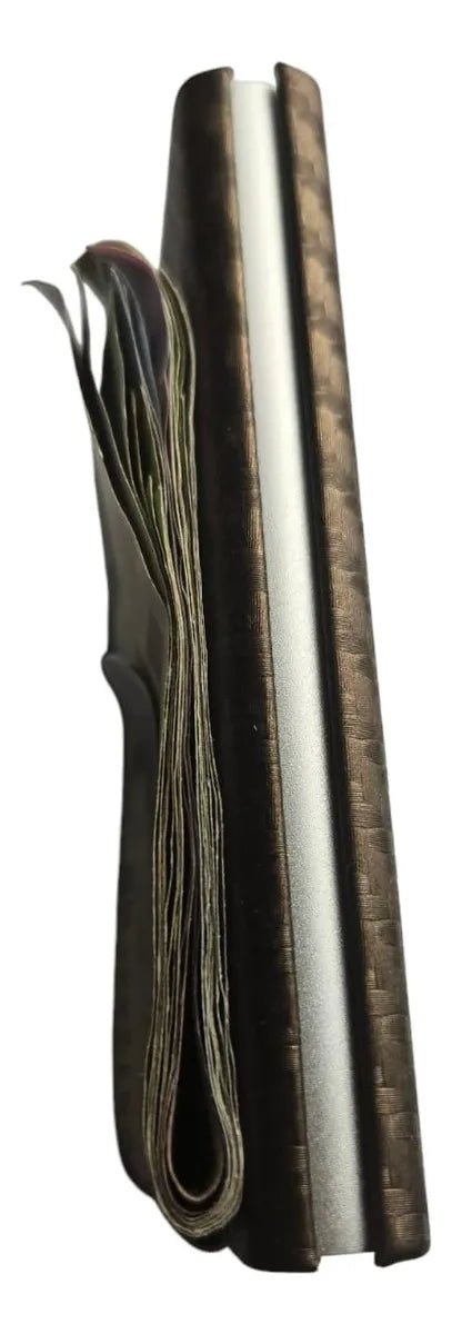 Money Clip Tarjetero Ejecutivo, Muy Elegante Marca S+x - Marrón claro - SUIZA + XTREME