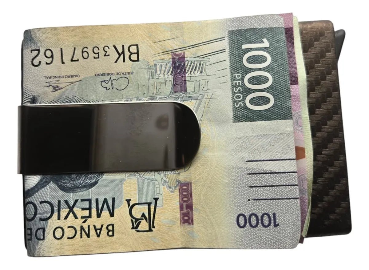 Money Clip Tarjetero Ejecutivo, Muy Elegante Marca S+x - Marrón claro - SUIZA + XTREME