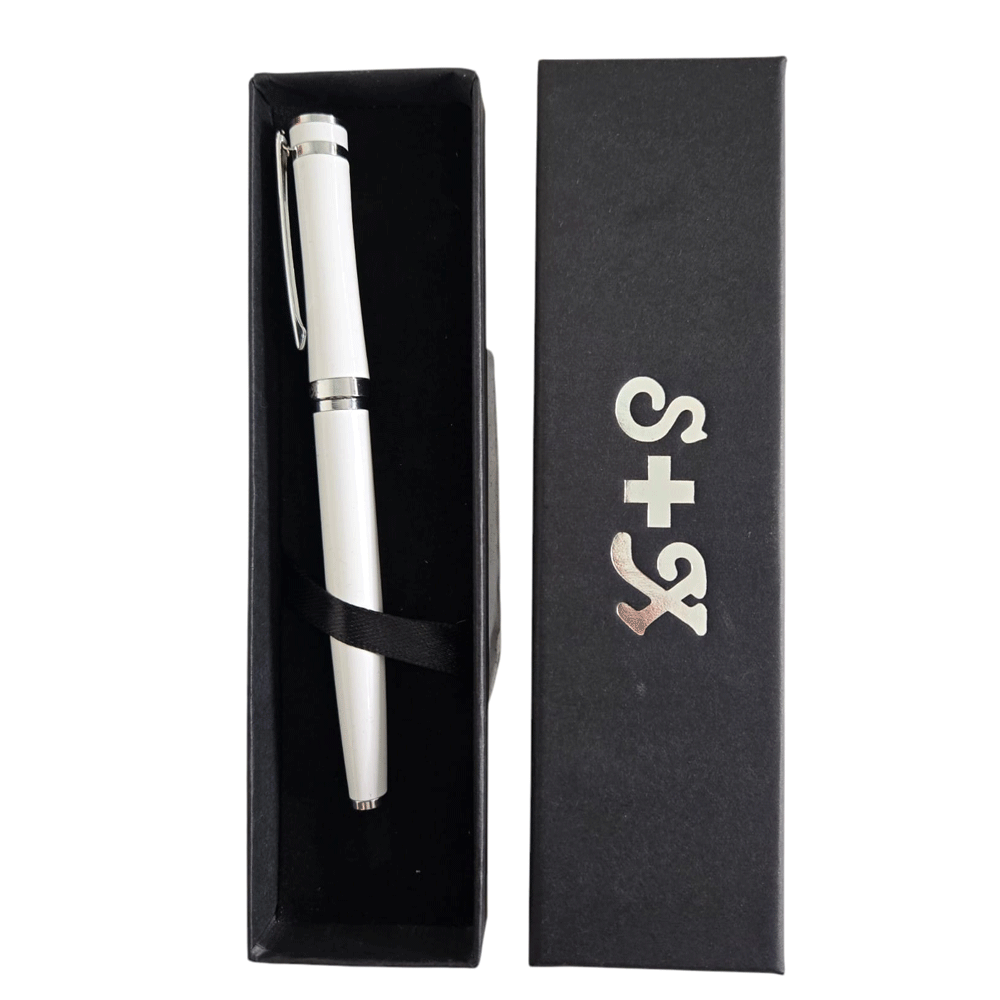 Boligrafo Pluma en estuche S+X - Blanco